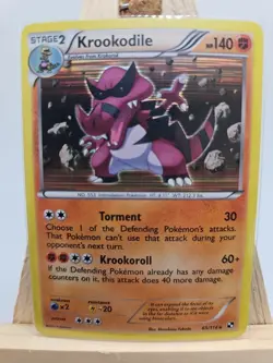 Pokemon Krookodile Black & White Holo 65/114 LP - Image 1