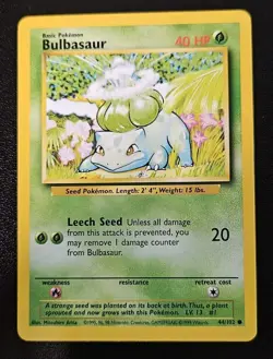 Pokemon - Bulbasaur 44/102 Base Set - Lightly Played - Image 1
