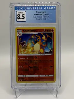 2020 Pokemon TCG - Charizard Reverse Holo #025/185 Vivid Voltage CGC 8.5 - Image 1
