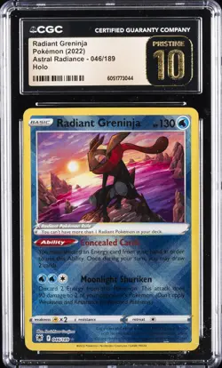 2022 POKEMON ASTRAL RADIANCE HOLO #046 RADIANT GRENINJA CGC 10 PRISTINE - Image 1