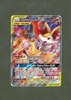 Charizard & Braixen GX SM230 Sm Holo TAG TEAM PROMO Alternative Art Pokemon NM- - Image 1