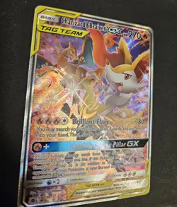 Charizard & Braixen GX SM230 Sm Holo TAG TEAM PROMO Alternative Art Pokemon NM- - Image 4