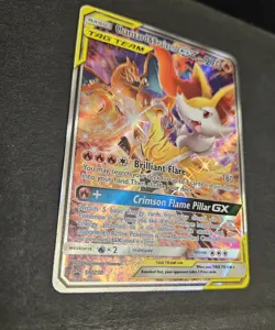 Charizard & Braixen GX SM230 Sm Holo TAG TEAM PROMO Alternative Art Pokemon NM- - Image 5