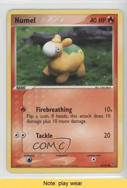 Numel Pokemon EX Dragon #69 2003 READ 2f4 - Image 1