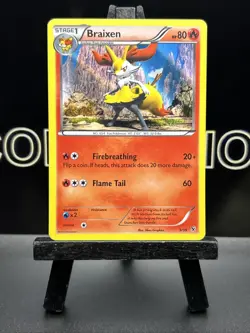 Braixen - 9/39 - Holo LP, English Pokemon XY Kalos Starter Sets - Image 2