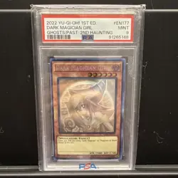 Yu-Gi-Oh! Dark Magician Girl Ghost/Past 2 1st Ed Ghost Rare GFP2-EN177 PSA 9 - Image 1