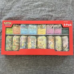 Pokemon TCG Prismatic Evolutions Costco 8 Mini-Tin Bundle w/ Promo Cards - Image 1