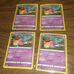 POKEMON SWORD AND SHIELD GLARIAN SLOWPOKE PROMO LOT 4 CARDS - Image 1
