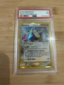Pokemon TCG Blastoise EX Crystal Guardians Holo Card 2/100 Delta Species PSA 7 - Image 1