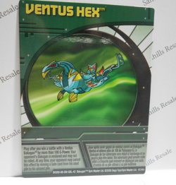 Bakugan Card - Ventus Hex - Green Ability Card - BA569 - 42/48n - 2008 - Image 1