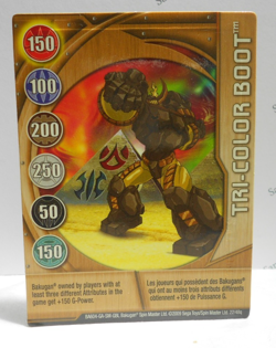 Bakugan Card - Tri-Color Boot- Copper Gate Card - BA604 - 22/48q - 2009 - Image 1