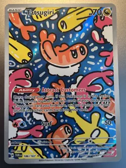Pokemon TCG Tatsugiri S&V Twilight Masquerade Illustration Rare Card 186/167 - Image 1