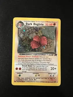 Pokemon Dark Dugtrio Holo Rare TCG Card 6/82 Unlimited Edition LP - Image 1