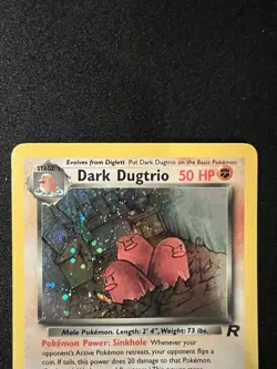 Pokemon Dark Dugtrio Holo Rare TCG Card 6/82 Unlimited Edition LP - Image 3