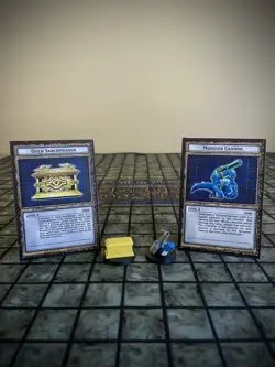 Yugioh Dungeon Dice Monsters Gold Sarcophagus/Monster Cannon Set + 2 Cards -Dave - Image 2