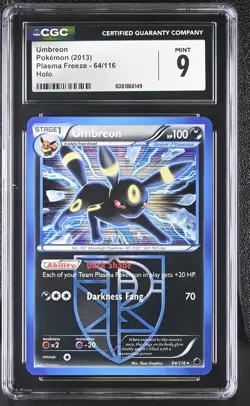 CGC 9 MINT Umbreon 2013 Plasma Freeze 64/116 Holo Pokemon Card - Image 1