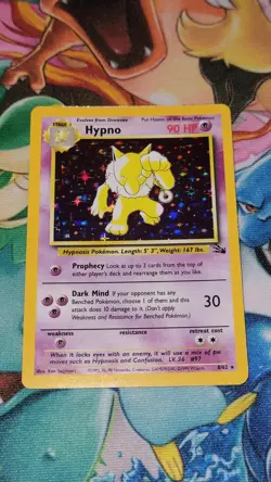 Hypno 8/62 Fossil 1999 Holo Rare WOTC Vintage Pokemon Card TCG - NM - Image 1