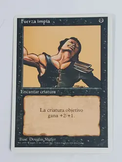 MTG Unholy Strength (Spanish 4th Edition (WB)/Black/C) - BGM - Image 1