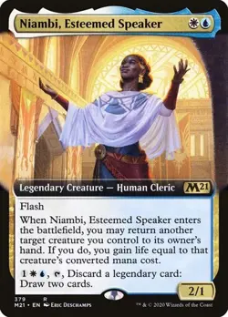 2x Niambi, Esteemed Speaker - Extended Art Core Set 2021 LP MTG - Image 1