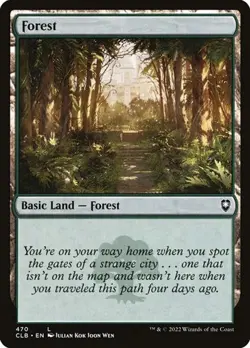 2x Forest (#470) - Foil CLB NM MTG - Image 1