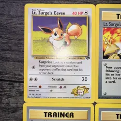 Lt. Surge's Gym Heroes Pokemon Card LP Lot X4 - Image 2