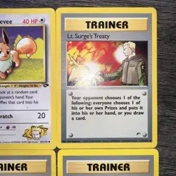 Lt. Surge's Gym Heroes Pokemon Card LP Lot X4 - Image 3