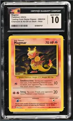 Magmar CLC 006/034 Pokemon Gem Mint TCG Classic Collection Holo CGC 10 - Image 1