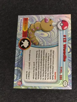 LP Topps Pokemon - Weedle #13 - Topps Series 1 - Silver Foil - Blue Logo - Image 2