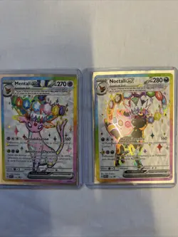 LOT DE 2 CARTES POKEMON NOCTALI EX SVP176 + MENTALI EX SVP175 PROMO FR - Image 1