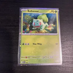 Pokemon Scarlet & Violet 151 Bulbasaur SVP 046 Cosmos Holo Black Star Promo NM - Image 1