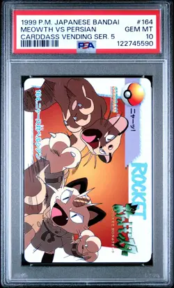 Pokemon Japanese Meowth VS Persian #164 PSA 10 GEM MINT Anime Carddass Series 5 - Image 3