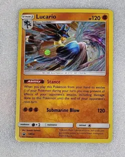 Lucario SM54 LP Sun & Moon Cosmos Holo Black Star Promo Pokemon TCG - Image 1