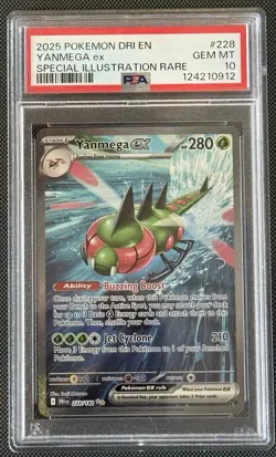 PSA 10 - Yanmega EX Special Illustration Rare #228/182 Pokemon Destined Rivals - Image 1