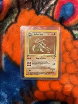 1999 Pokemon Kabutops Holo 1st Edition #9 Fossil Edition WOTC - Image 1