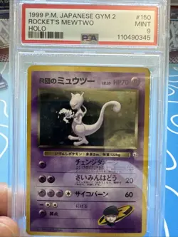 1999 Pokemon Japanese Gym 2 Rocket’s Mewtwo 150 Psa 9 - Image 1
