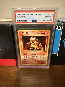 1996 P.M. Japanese Basic Magmar #126 PSA 10 Pokemon TCG - Image 4