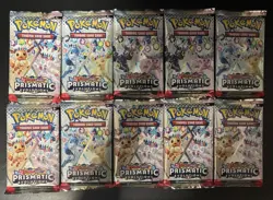 Pokemon Prismatic Evolutions Booster Packs Lot of 10 - New/Sealed - Image 1