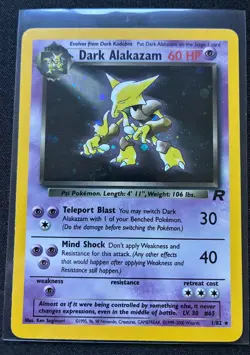 Pokemon 2000 Team Rocket Dark Alakazam 1/82 Unlimited English LP - Image 1