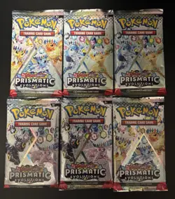 Pokemon Prismatic Evolutions Booster Packs Lot of 6 - New/Sealed - Image 1