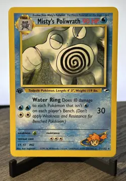 Pokemon Gym Heroes 1st Edition Misty's Poliwrath RARE 31/132 LP+ - Image 1