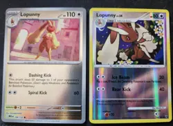 Pokemon TCG 2009 Supreme Victors, - Lopunny 63/147 & 108/132 Reverse Holos - Image 1