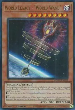 Near Mint, English Yu Gi Oh World Legacy - "World Wand" - BLMM-EN086 - Ultra Rar - Image 1