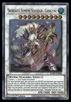 Yugioh! Swordsoul Supreme Sovereign BODE-EN042 Ultra Rare 1st Ed HP/MP - Image 1