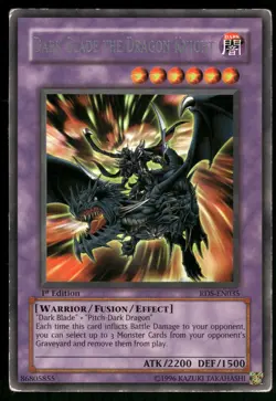 Yugioh! Dark Blade the Dragon Knight RDS-EN035 Rare 1st Ed HP - Image 1