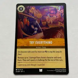 Try Everything 25/204 Disney Lorcana Shimmering Skies Uncommon Cold Foil Card NM - Image 1