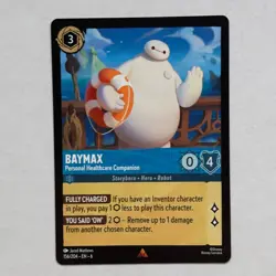 Baymax 156/204 Disney Lorcana Azurite Sea Regular Rare Card NM - Image 1