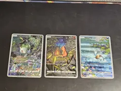 Pokemon TCG Pocket Bulbasaur, Squirtle, Charmander Custom Textured Fanart Card - Image 1