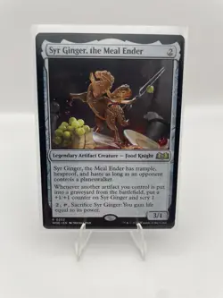 Syr Ginger, the Meal Ender - MTG Rare Artifact Creature Card - Wilds of Eldraine - Image 1