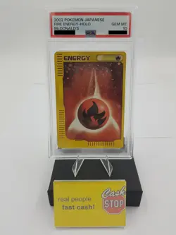 Fire Energy PSA 10 Holo McDonalds Pokemon Japanese 2001 Graded Card - Image 1