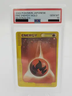 Fire Energy PSA 10 Holo McDonalds Pokemon Japanese 2001 Graded Card - Image 2